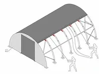 2024 - easygoing - (12x9,15x4,50 meter) - garage tent / opslag shelter 304015r - afbeelding 7 van  10