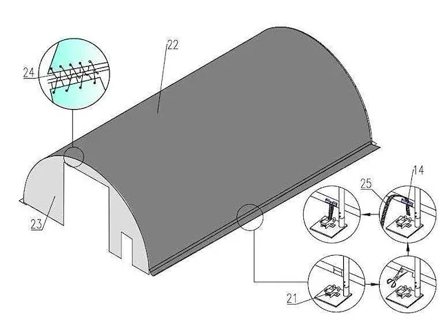 2024 - easygoing - (12x9,15x4,50 meter) - garage tent / opslag shelter 304015r - afbeelding 8 van  10