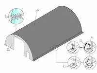 2024 - easygoing - (12x9,15x4,50 meter) - garage tent / opslag shelter 304015r - afbeelding 8 van  10