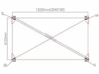 2024 - easygoing - (12x9,15x4,50 meter) - garage tent / opslag shelter 304015r - afbeelding 10 van  10