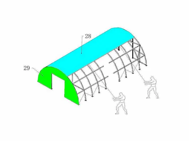 2024 - easygoing - (24x12,20x6,10 meter) - garage tent / opslag shelter 408020r - afbeelding 11 van  23