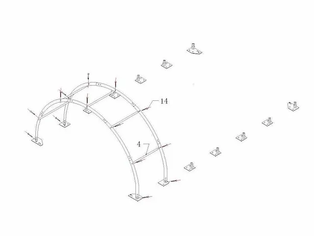 2024 - easygoing - (9,10x6,10x3,65 meter) - garage / tent / opslag shelter 203012r - afbeelding 4 van  18