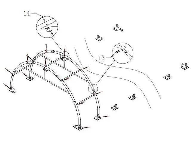 2024 - easygoing - (9,10x6,10x3,65 meter) - garage / tent / opslag shelter 203012r - afbeelding 6 van  18