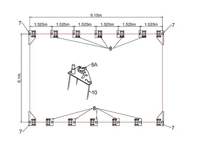 2024 - easygoing - (9,10x6,10x3,65 meter) - garage / tent / opslag shelter 203012r - afbeelding 9 van  18