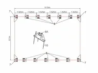 2024 - easygoing - (9,10x6,10x3,65 meter) - garage / tent / opslag shelter 203012r - afbeelding 9 van  18