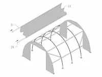 2024 - easygoing - (9,10x6,10x3,65 meter) - garage / tent / opslag shelter 203012r - afbeelding 11 van  18