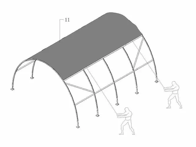 2024 - easygoing - (9,10x6,10x3,65 meter) - garage / tent / opslag shelter 203012r - afbeelding 13 van  18