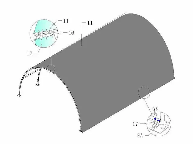 2024 - easygoing - (9,10x6,10x3,65 meter) - garage / tent / opslag shelter 203012r - afbeelding 14 van  18