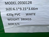 2024 - easygoing - (9,10x6,10x3,65 meter) - garage / tent / opslag shelter p203012r - afbeelding 2 van  10
