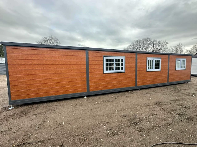 2024 compleet deluxe 12x6 meter mobiele woonunit met 3 slaapkamers en keuken 73m3 - afbeelding 2 van  52