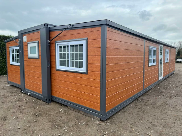 2024 compleet deluxe 12x6 meter mobiele woonunit met 3 slaapkamers en keuken 73m3 - afbeelding 7 van  52