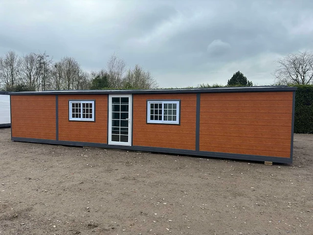 2024 compleet deluxe 12x6 meter mobiele woonunit met 3 slaapkamers en keuken 73m3 - afbeelding 1 van  52
