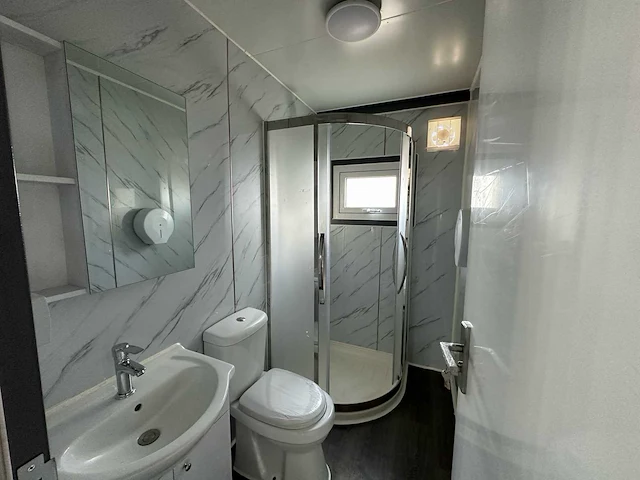 2024 compleet deluxe 12x6 meter mobiele woonunit met 3 slaapkamers en keuken 73m3 - afbeelding 37 van  52