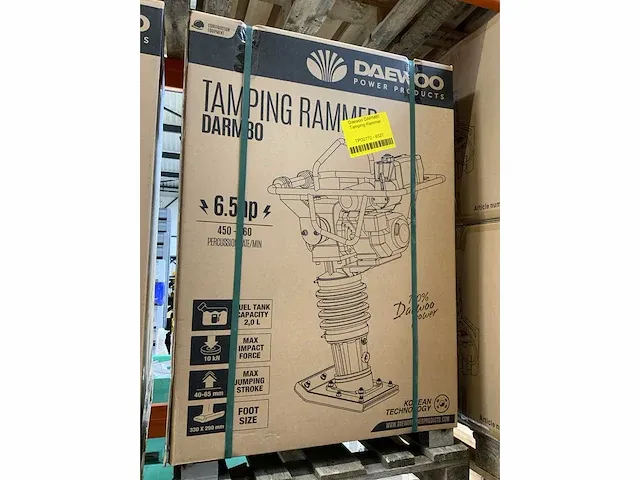 2024 daewoo darm80 - trilplaat - vibratie stamper 6.5pk - afbeelding 10 van  10