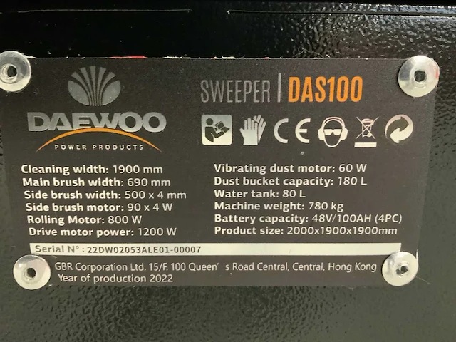 2024 daewoo das 100 dichte veegmachine - afbeelding 18 van  26