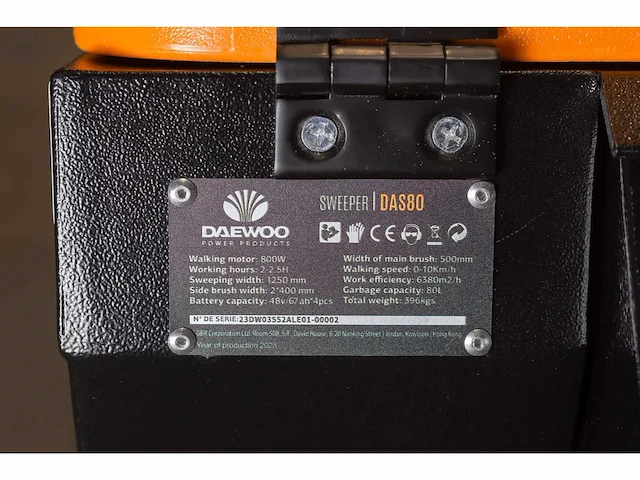 2024 daewoo das 80 opzit veegmachine - afbeelding 9 van  17