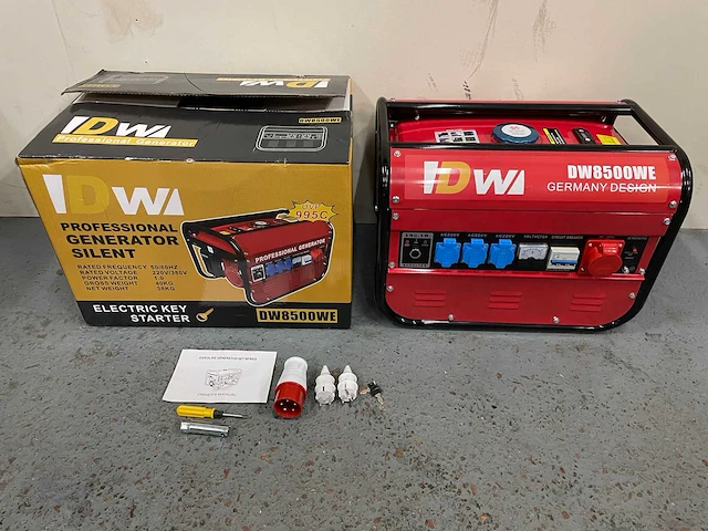 2024 dw dw8500e electric start stroomgenerator - afbeelding 1 van  15