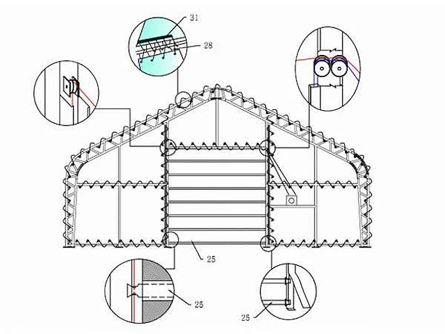 2024 easy-going (18,30x12,20x6,40 meter) garage / tent / opslag shelter 406021dp - afbeelding 10 van  11