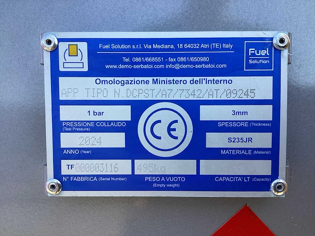 2024 fuel solution brandstoftank 3000 liter - afbeelding 7 van  8