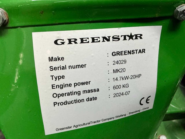 2024 greenstar mk20 minitractor - afbeelding 16 van  23