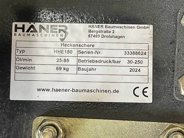2024 hamer hhe150 maaibalk - afbeelding 6 van  6