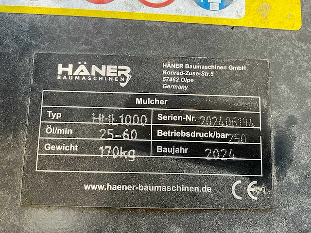 2024 häner hml1000 klepelmaaier - afbeelding 8 van  8