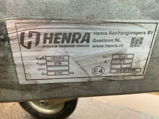 2024 henra 27b aanhangwagen - afbeelding 3 van  11