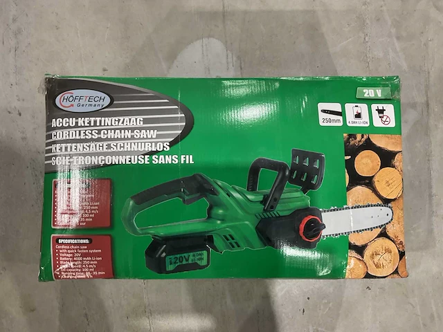 2024 hofftech 20v accu kettingzaag - afbeelding 2 van  8