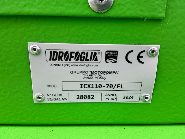 2024 idrofoglia icx110-70/fl beregeningspomp ongebruikt - afbeelding 22 van  22