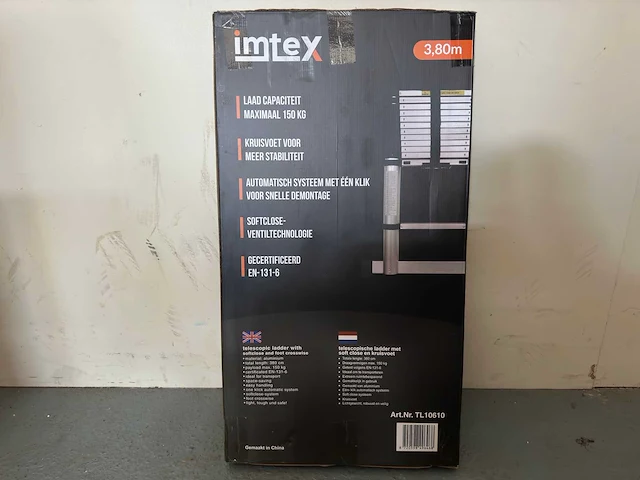 2024 imtex 3,80m telescoop ladder (20x) - afbeelding 1 van  3
