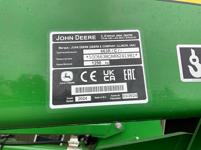2024 john deere 663r / c / voorlader - afbeelding 7 van  7