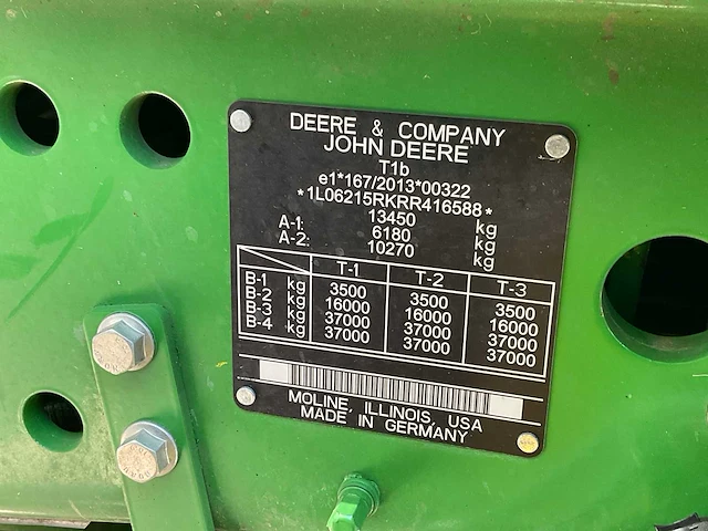 2024 john deere 6r 215 vierwielaangedreven landbouwtractor - afbeelding 16 van  23