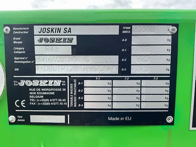 2024 joskin wago wtp10000t21 balentransportwagen - afbeelding 19 van  26