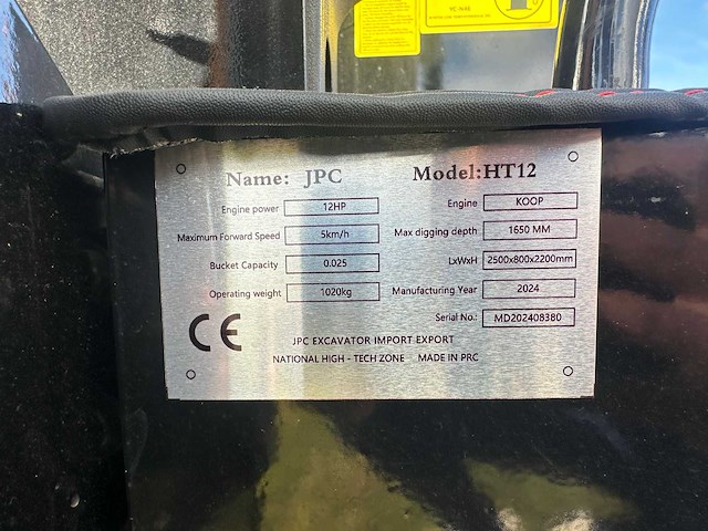 2024 jpc ht12 minigraafmachine - afbeelding 18 van  18