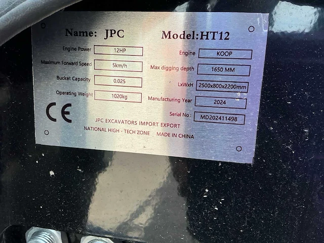 2024 jpc ht12 minigraafmachine - afbeelding 4 van  12