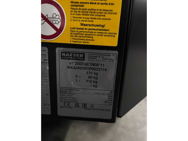 2024 kaeser m20 pe mobiele bouwcompressor 7 bar - afbeelding 9 van  9