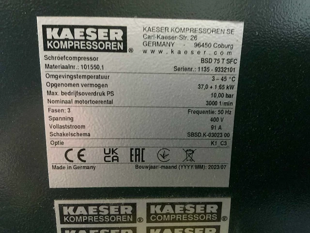 2024 keaser bsd 75 t sfc schroefcompressor - afbeelding 11 van  11