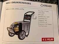 2024 kremer kr-2900-4.0t4 hogedrukreiniger - afbeelding 3 van  11