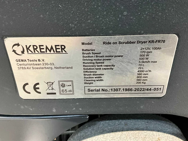 2024 kremer kr fr 70 opzit schrobmachine schrobmachine - afbeelding 7 van  17