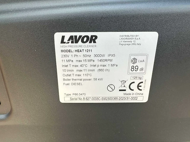 2024 lavor heat 230v hogedrukreiniger - afbeelding 9 van  17