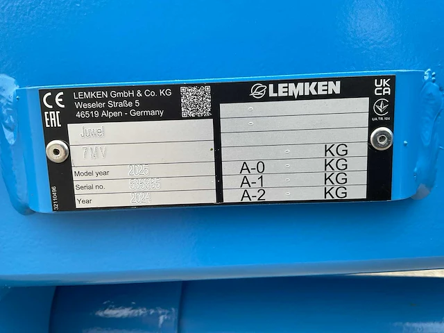 2024 lemken juwel 7 mv ploeg - afbeelding 8 van  16