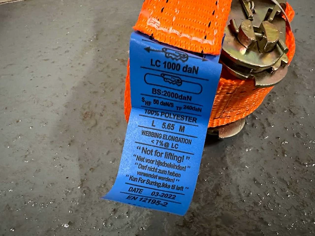 2024 loadlok 6 meter 2 ton spanbanden (10x) - afbeelding 5 van  5