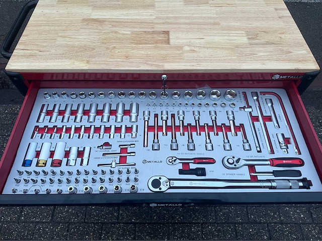2024 metallo 13 lades 10 gevuld gereedschap wagen gevuld - afbeelding 17 van  20