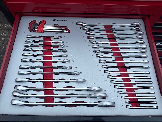 2024 metallo 13 lades 10 gevuld gereedschap wagen gevuld - afbeelding 18 van  20