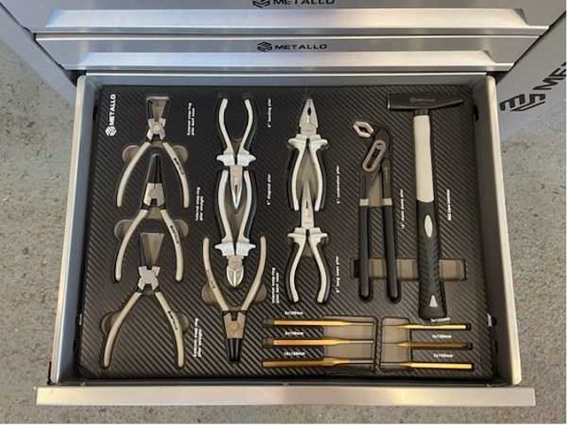 2024 metallo 8 lades 8 gevuld - gereedschap wagen gevuld - afbeelding 14 van  14