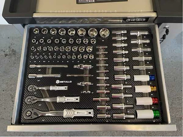 2024 metallo 8 lades 8 gevuld - gereedschap wagen gevuld - afbeelding 10 van  14