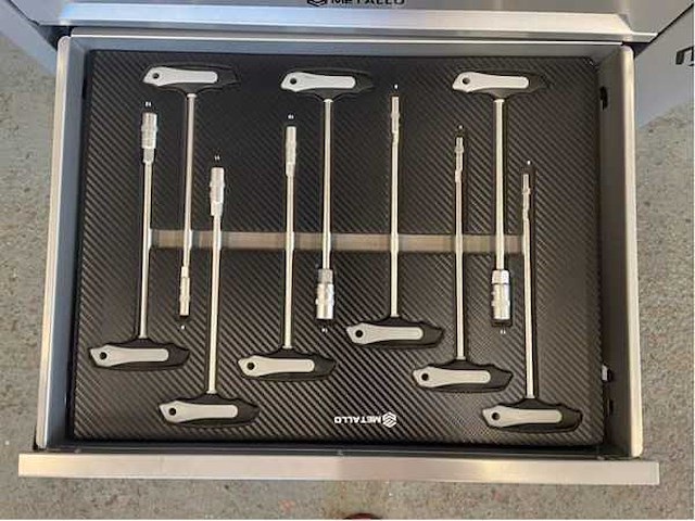 2024 metallo 8 lades 8 gevuld - gereedschap wagen gevuld - afbeelding 10 van  14