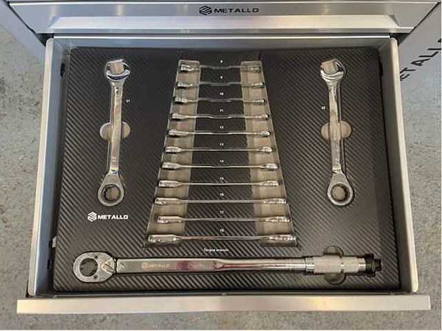 2024 metallo 8 lades 8 gevuld - gereedschap wagen gevuld - afbeelding 7 van  14