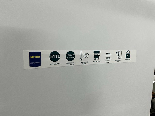 2024 metro gfr4600 vrieskast - afbeelding 5 van  9