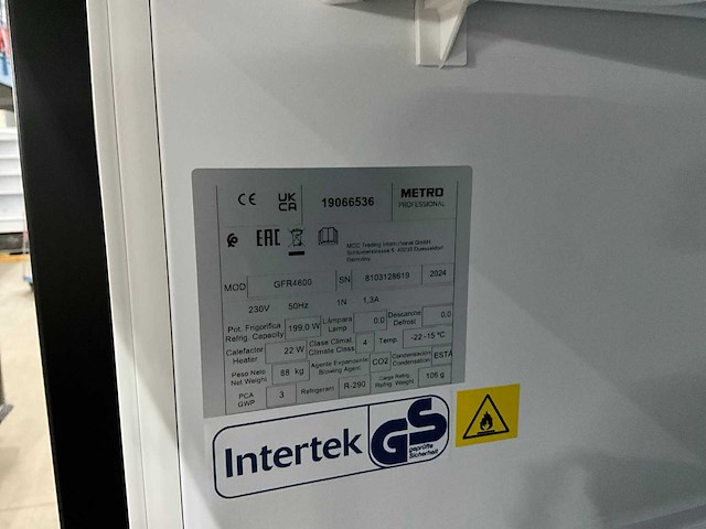 2024 metro gfr4600 vrieskast - afbeelding 7 van  9